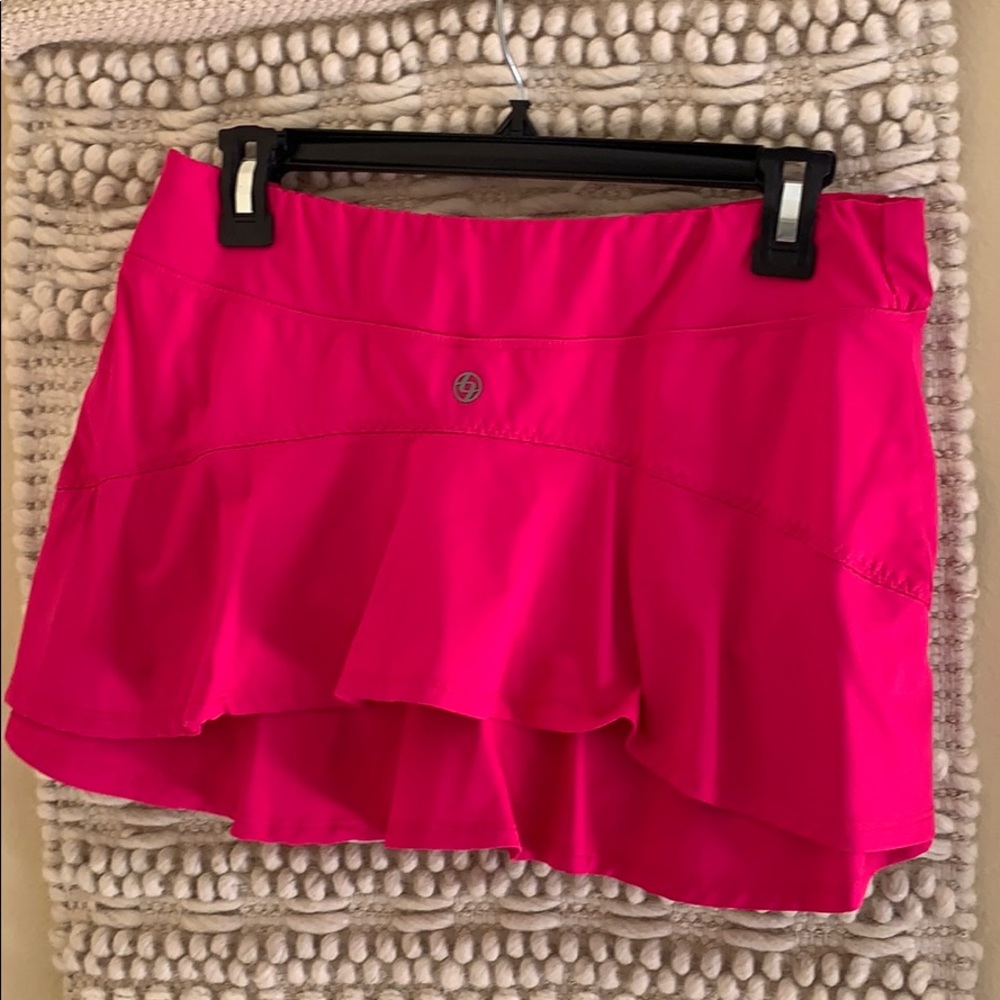 Lija Tennis Skirt hot pink ruffle back Medium